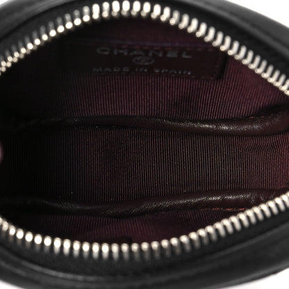 Chanel Lambskin Quilted Zip Around Classic Coin Purse Black 5 of 7