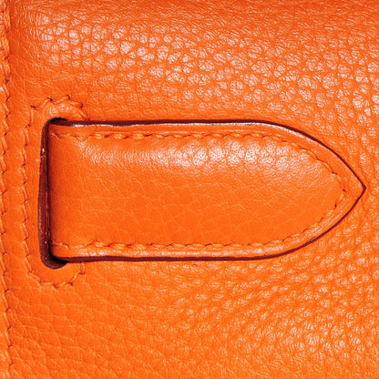Hermes Taurillon Clemence Jypsiere 34 Orange 17 of 22