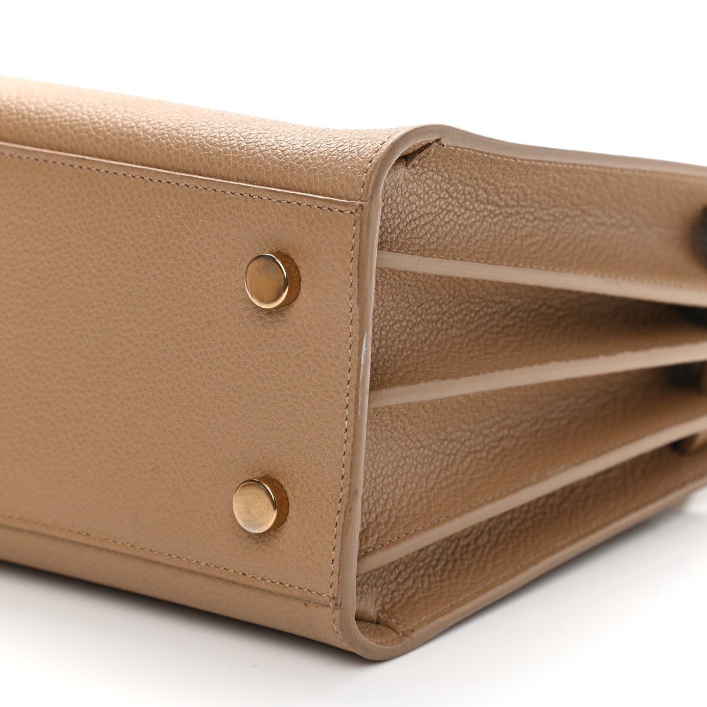 Grained Calfskin Baby Sac De Jour Taupe