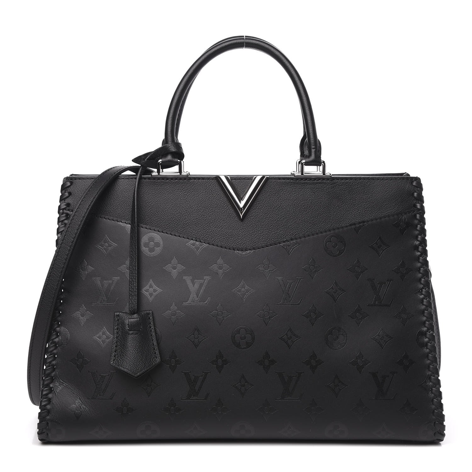 Louis Vuitton Monogram Cuir Plume Very Zipped Tote Black 1 of 10