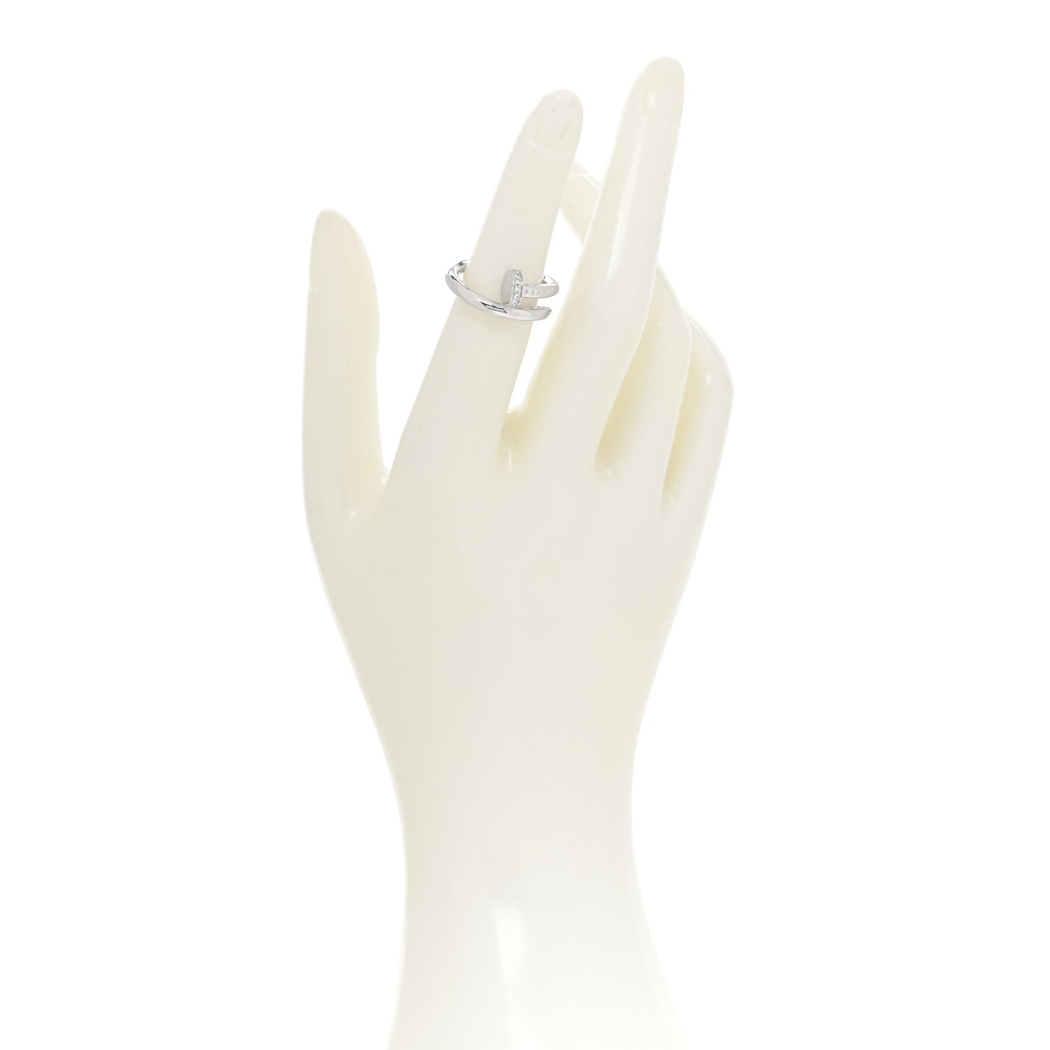 Cartier 18K White Gold Diamond Juste Un Clou Ring 52 6 2 of 6