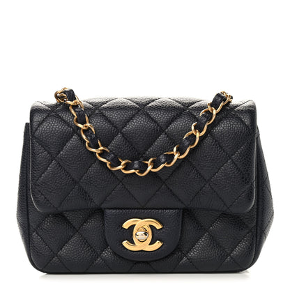 Chanel Caviar Quilted Mini Square Flap Navy 1 of 9