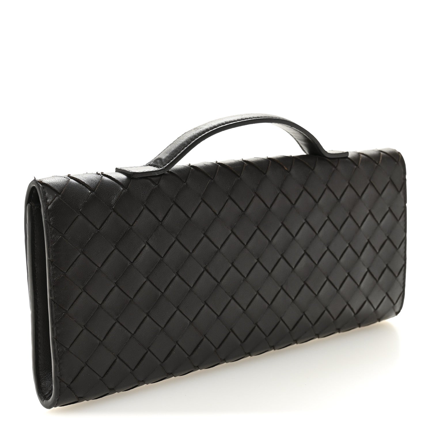 Bottega Veneta Nappa Intrecciato Long Andiamo Top Handle Clutch Fondant 3 of 7