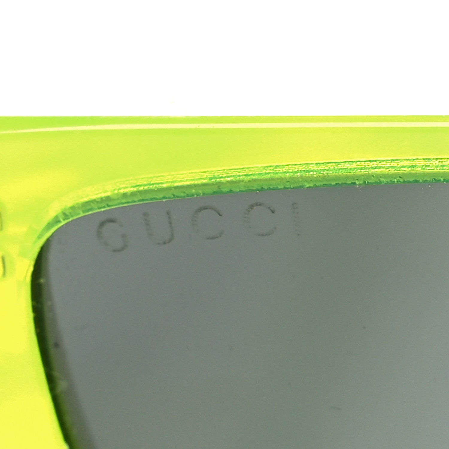 Gucci Acetate Rectangular Sunglasses GG0516S Fluorescent Yellow 7 of 8