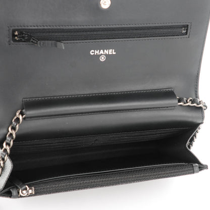 Chanel Caviar Quilted Boy Wallet On Chain WOC Black 5 of 8
