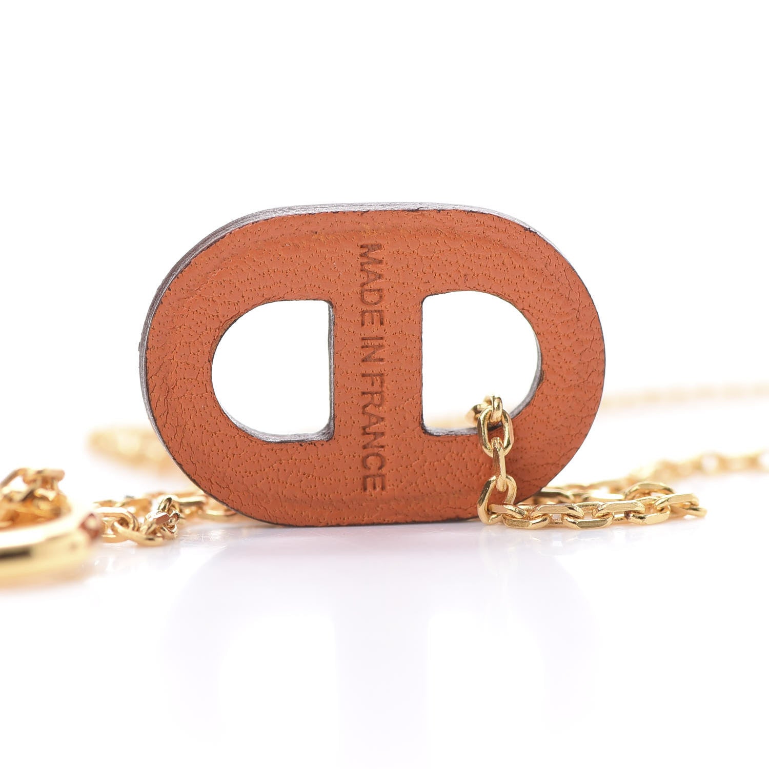 Hermes Swift O'Maillon Pendant Necklace Orange 5 of 6