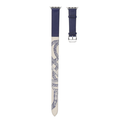 Hermes Swift Cavalleria Print 40mm Apple Watch Double Tour Strap Encre Beton 1 of 5