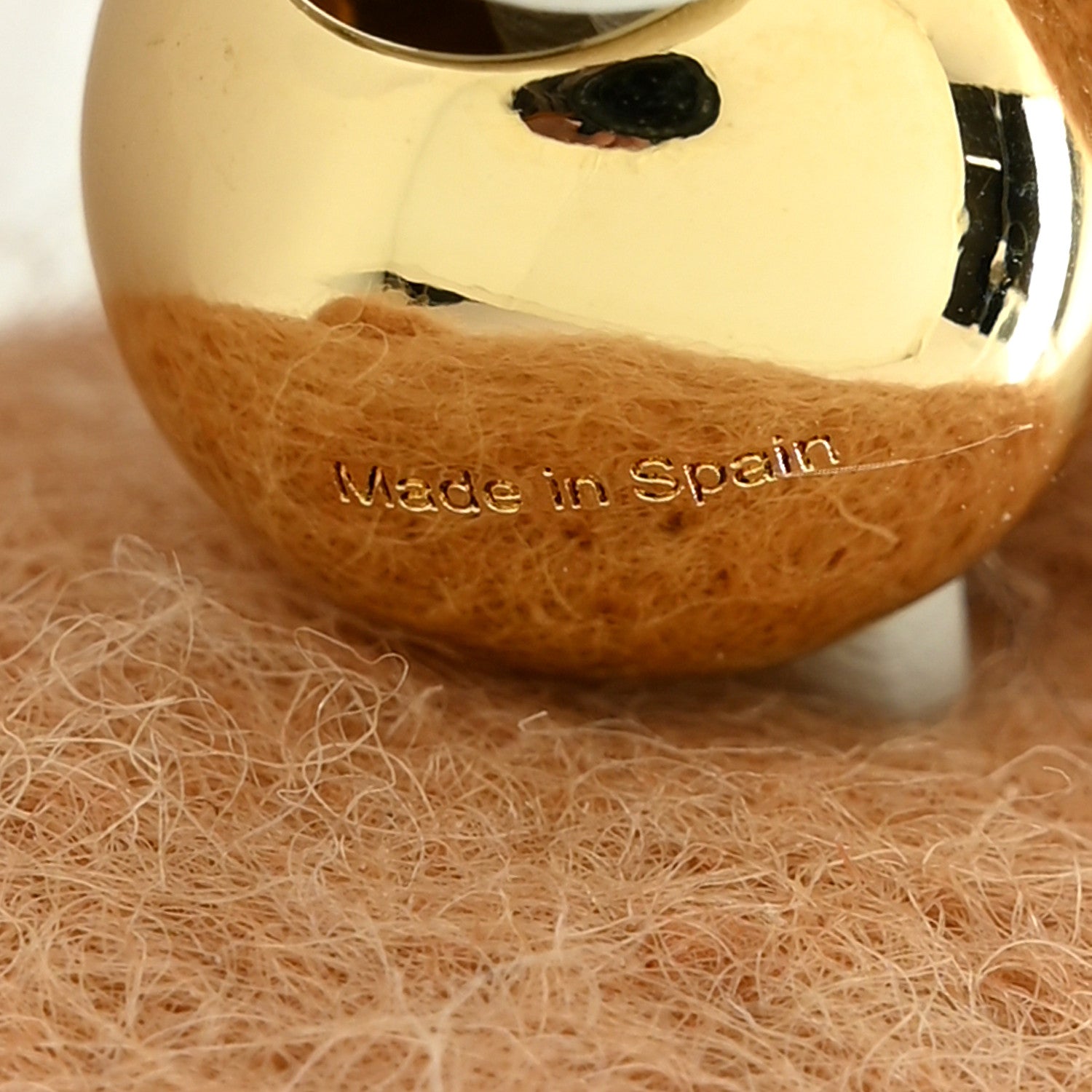 Loewe Calfskin Felt Corgi Bag Charm Soft White Orange 3 of 3