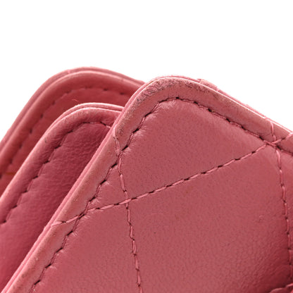 Chanel Calfskin Quilted Zip Around Bifold Wallet Pink 11 of 15