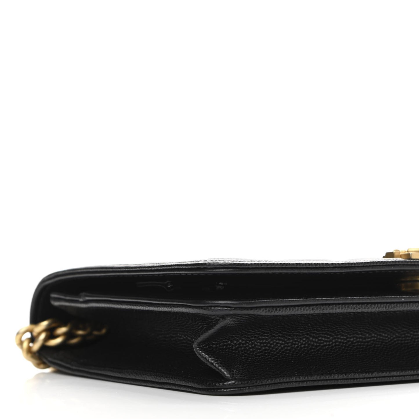 Caviar Quilted Boy Wallet On Chain WOC Black