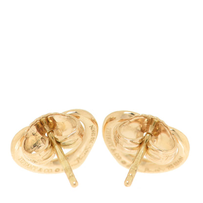 Tiffany 18K Yellow Gold 11mm Elsa Peretti Open Heart Earrings 4 of 5