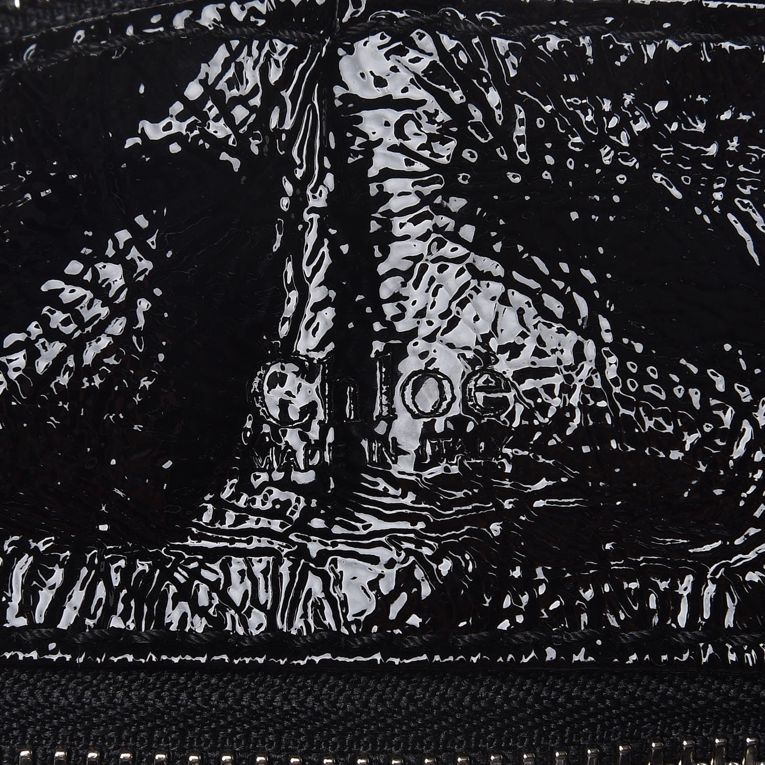 Chloe Crinkled Patent Betty Hobo Black 6 of 15