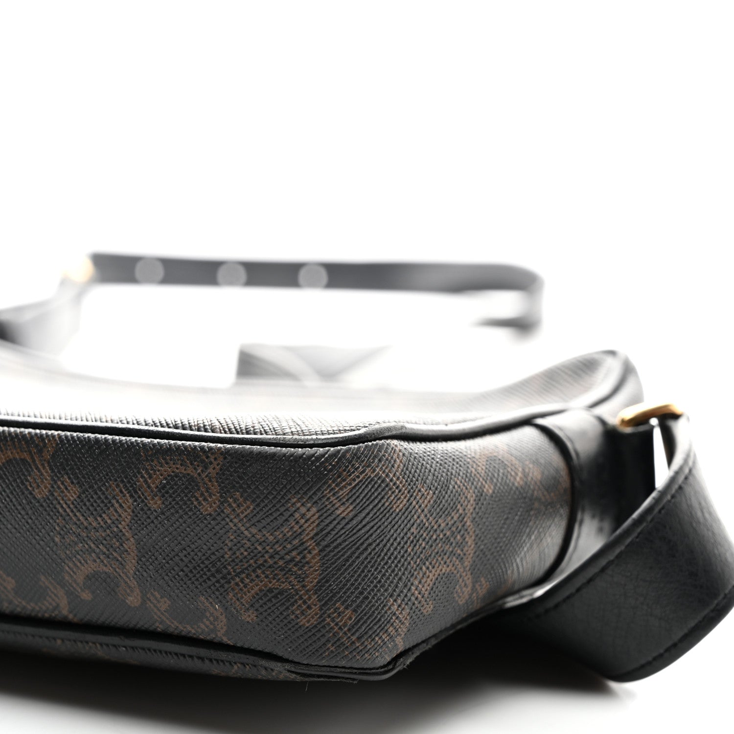 Celine Triomphe Canvas Medium Messenger Bag Black 10 of 13