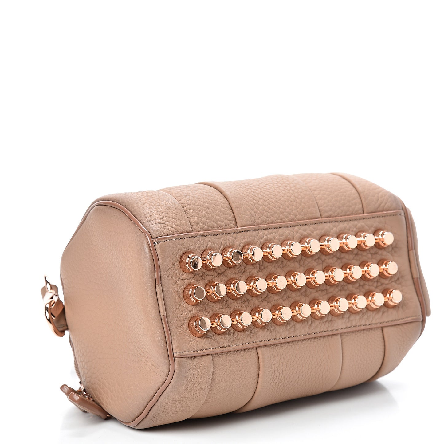 Pebbled Lambskin Mini Rockie Truffle Rose Gold Hardware