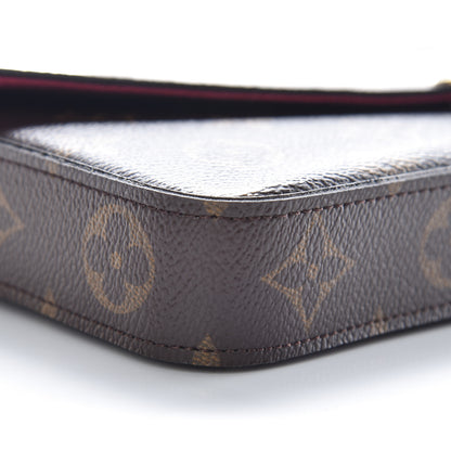 Louis Vuitton Monogram Pochette Felicie Chain Wallet Fuchsia 6 of 17