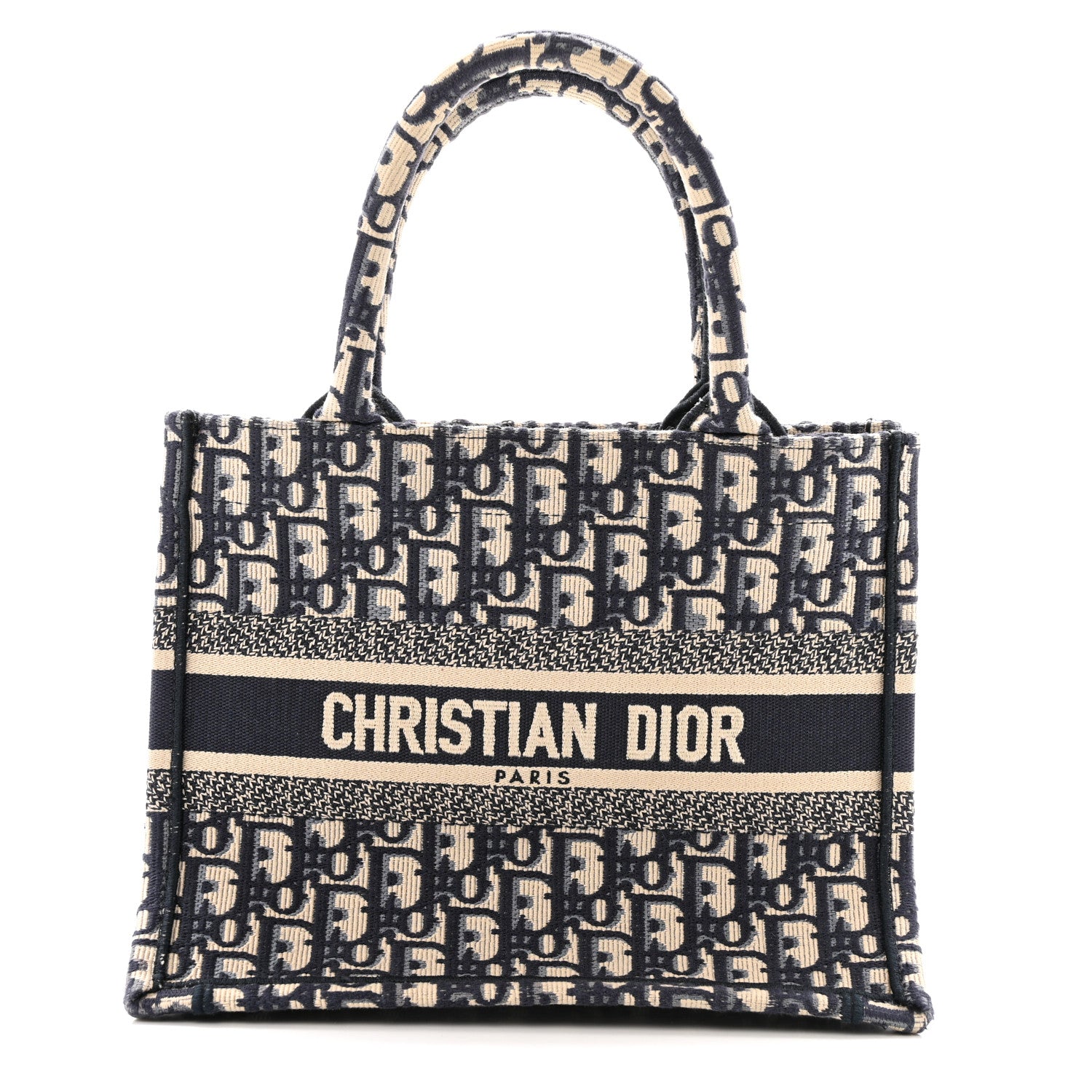 Christian Dior Oblique Small Book Tote Blue Multicolor 1 of 15