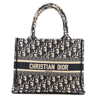 Christian Dior Oblique Small Book Tote Blue Multicolor 1 of 15