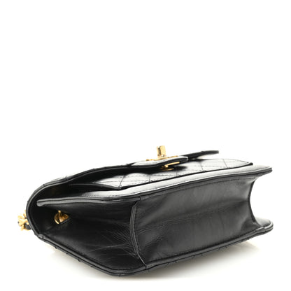Chanel Aged Calfskin Quilted Double You Mini Flap Black 4 of 10