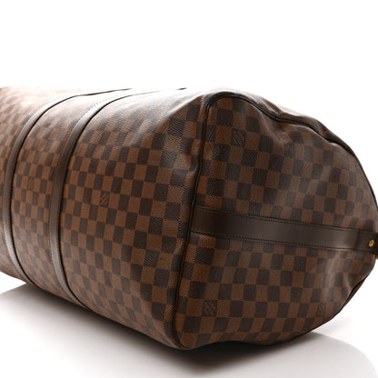 Louis Vuitton Damier Ebene Keepall Bandouliere 55 9 of 12