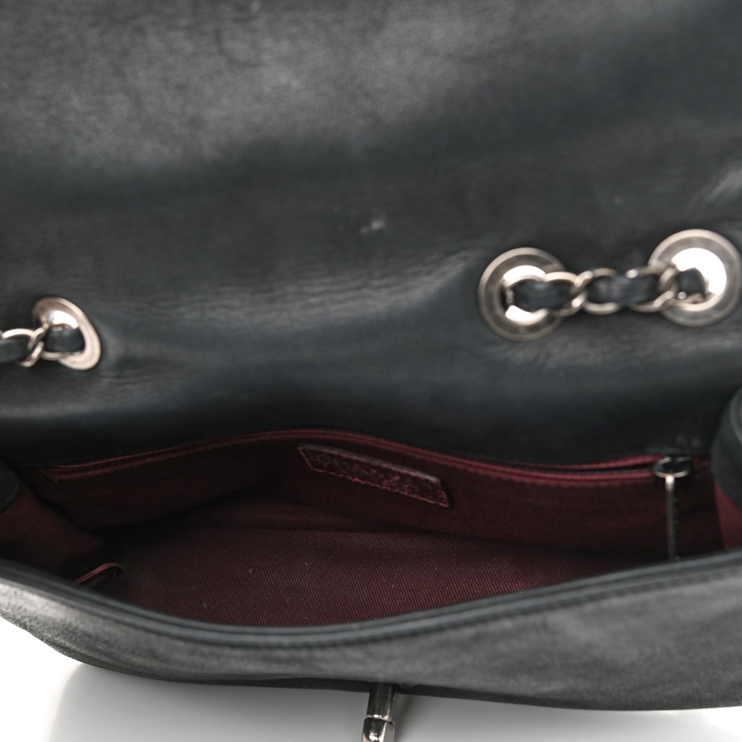 Chanel Lambskin Diamond Stitched CC Flap Shoulder Bag Black 4 of 11