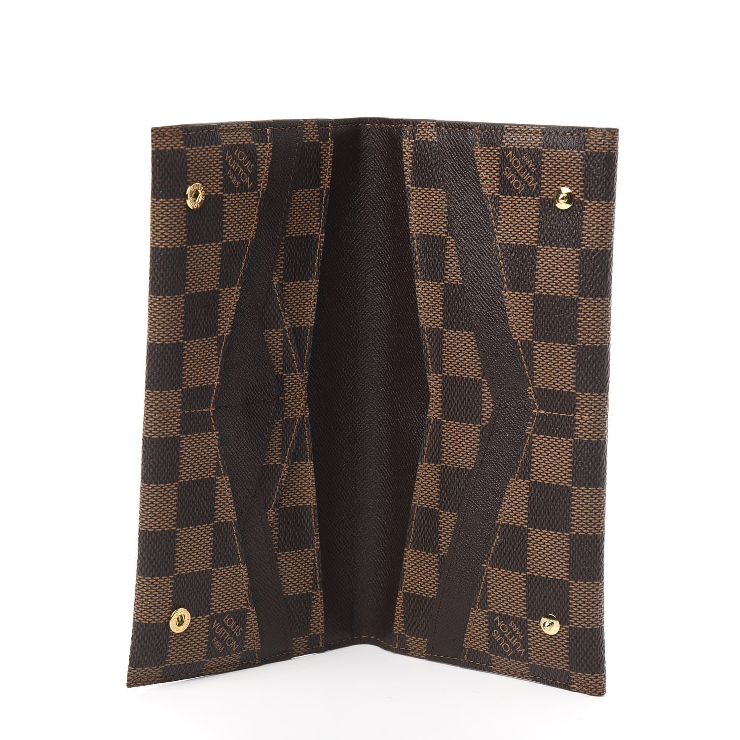 Louis Vuitton Damier Ebene Long Origami Wallet 4 of 5