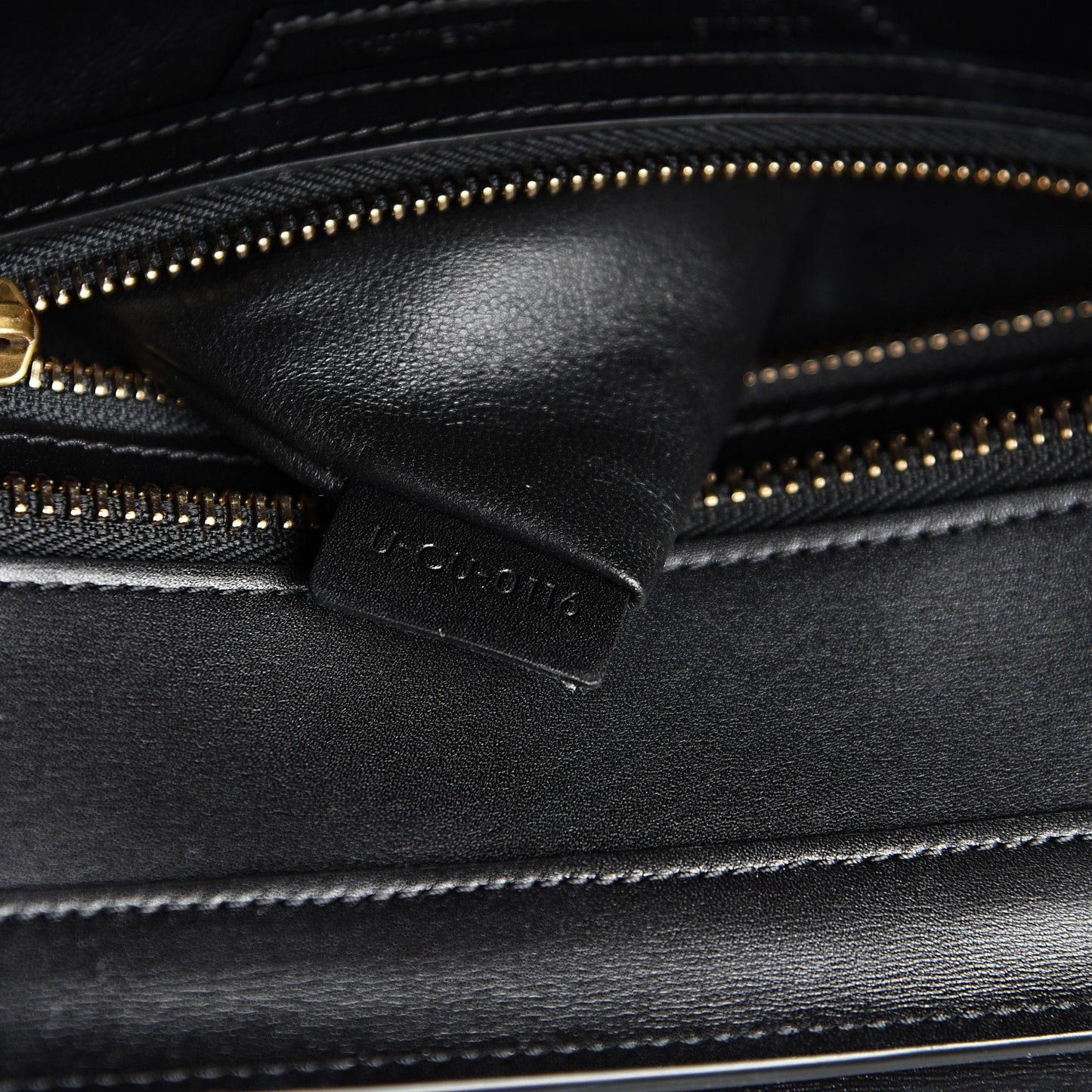 Smooth Calfskin Multicolor Double Stitching Micro Luggage Black