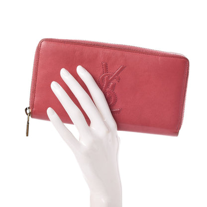 Saint Laurent Chevre Belle De Jour Zip Around Wallet Pink 2 of 9