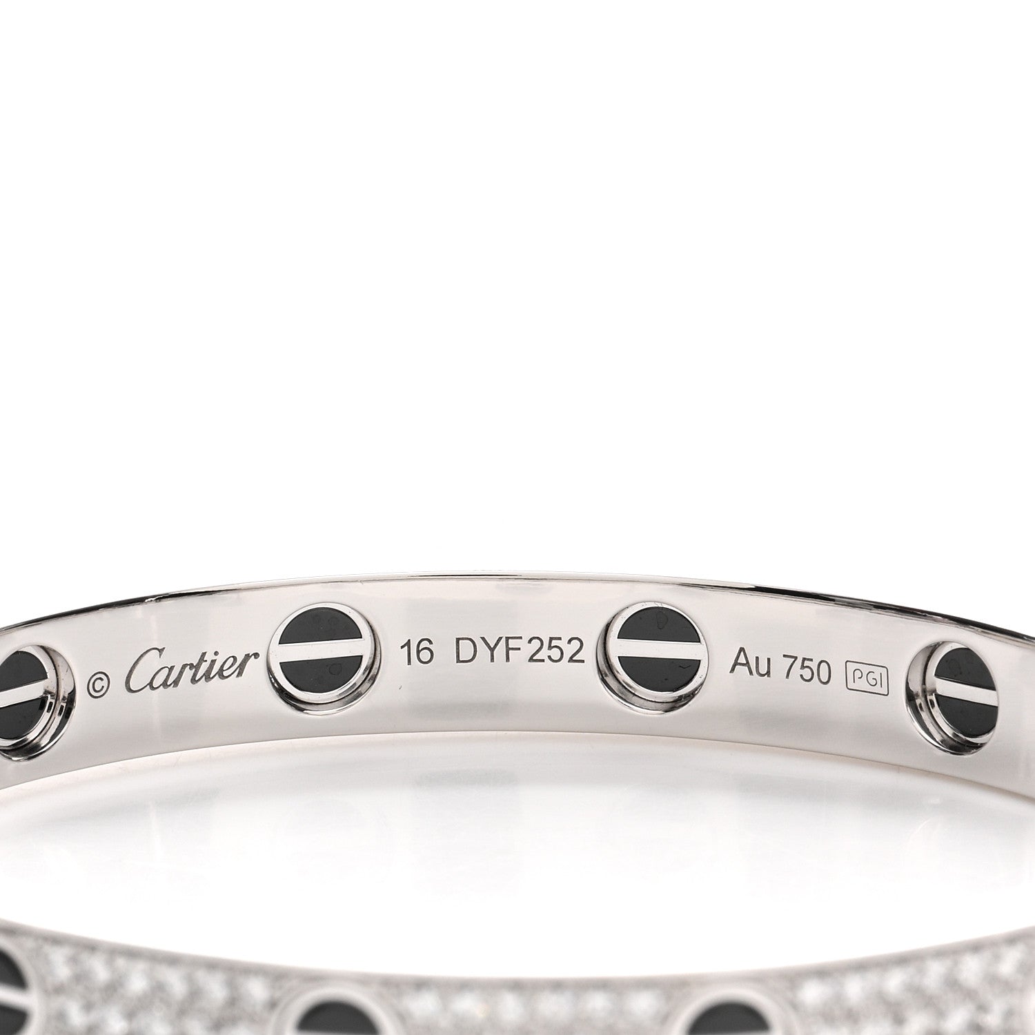 Cartier 18K White Gold Diamond Ceramic LOVE Paved Bracelet 16 3 of 4
