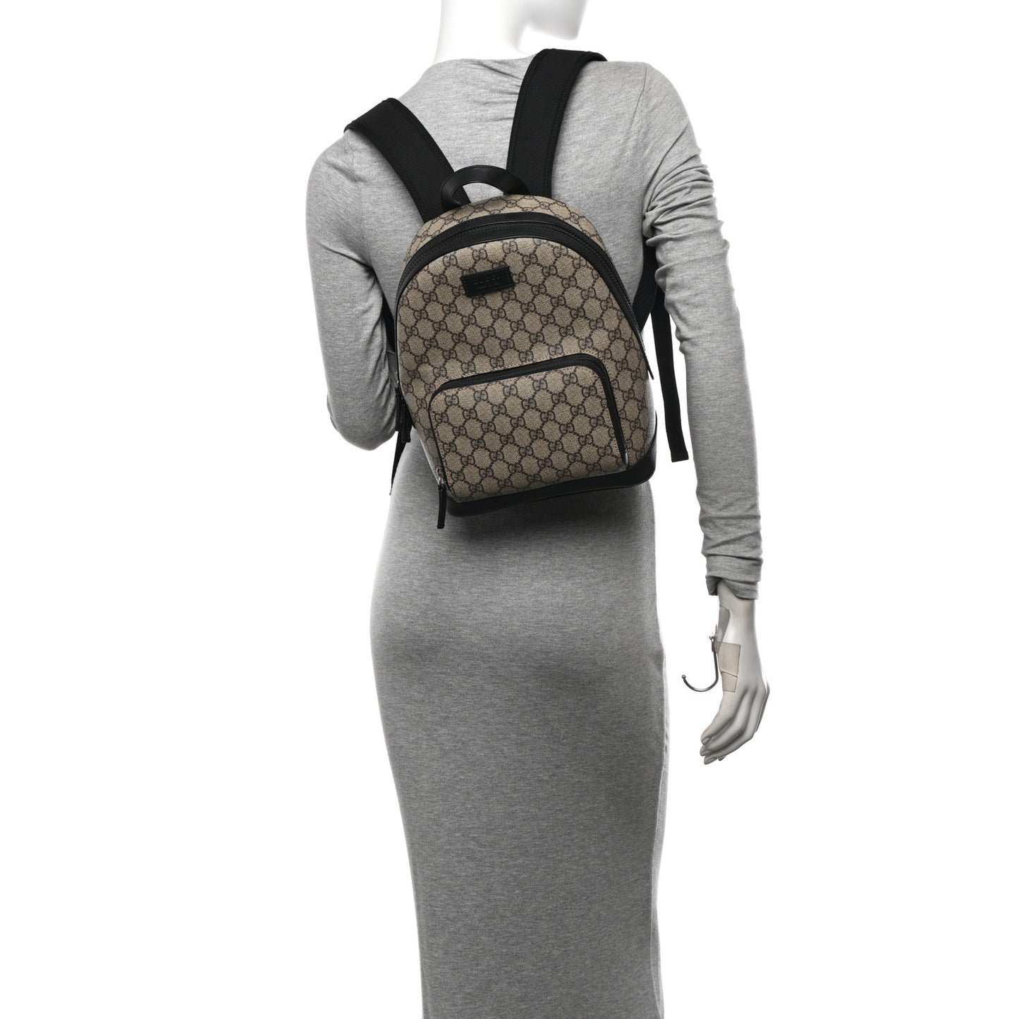GG Supreme Monogram Small Eden Day Backpack Black