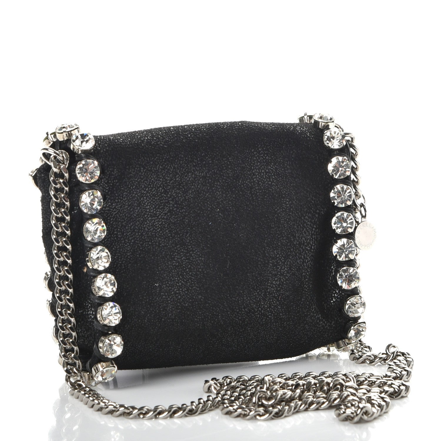 Stella McCartney Shaggy Deer Tiny Falabella Crystal Crossbody Black 4 of 12