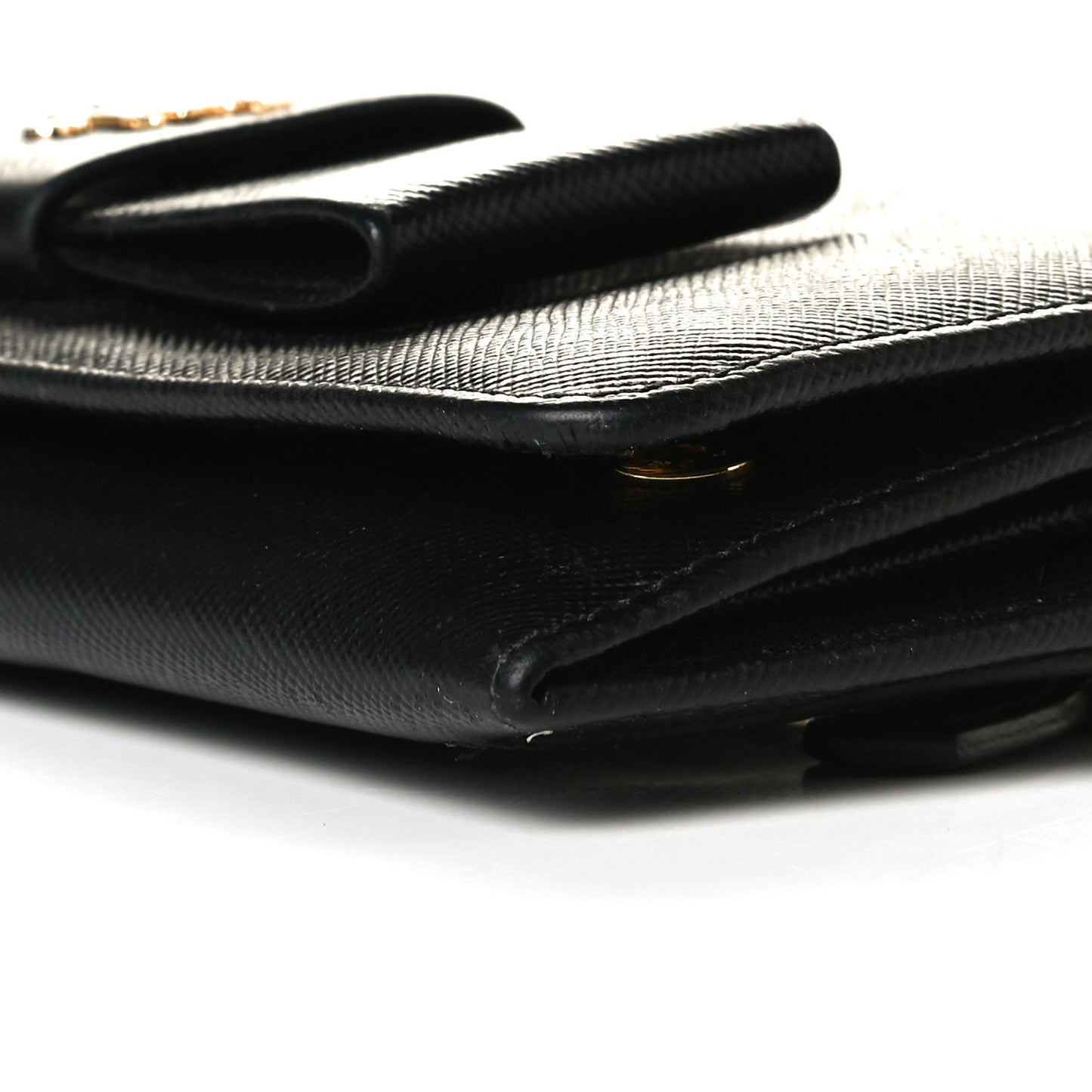 Saffiano Bow Continental Wallet Black