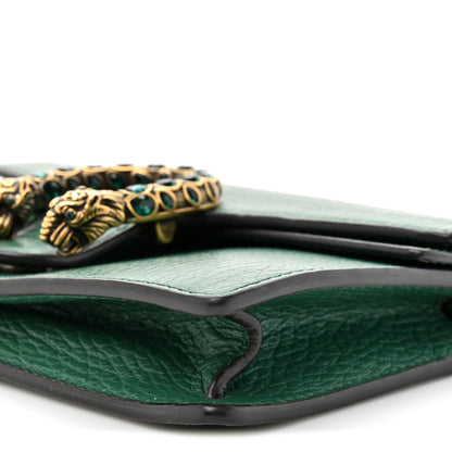 Gucci Dollar Calfskin Crystal Super Mini Dionysus Shoulder Bag Emerald 15 of 29