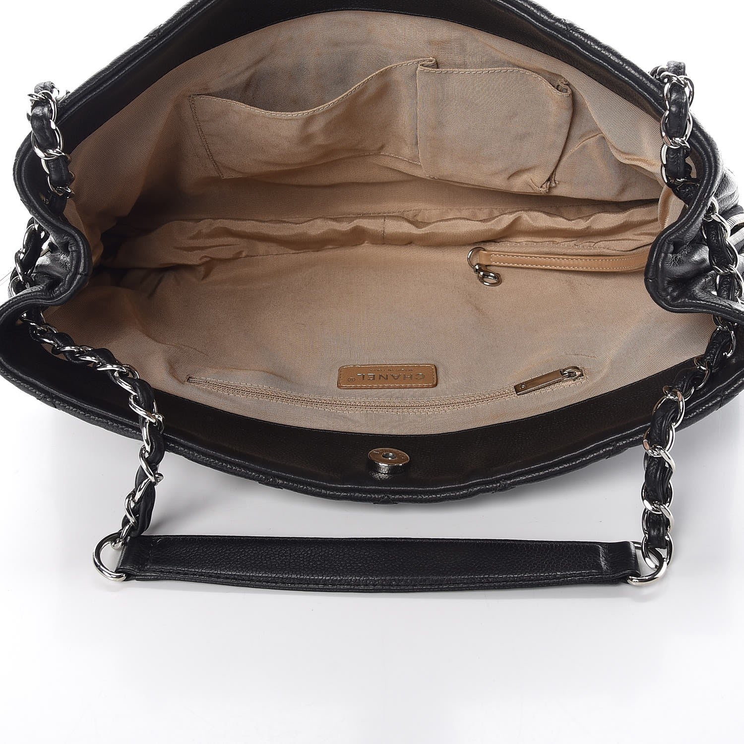 Chanel Caviar Quilted Expandable Zip Shoulder Bag Black 5 of 8