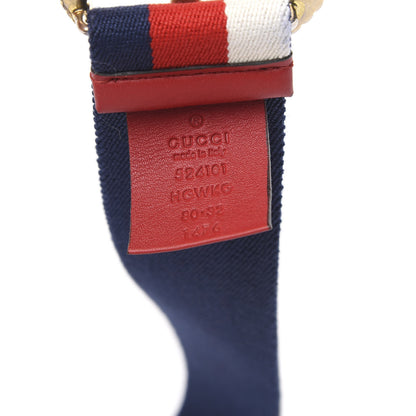 Gucci Canvas Torchon Double G Sylvie Web Belt 80 32 Red White Blue 4 of 4