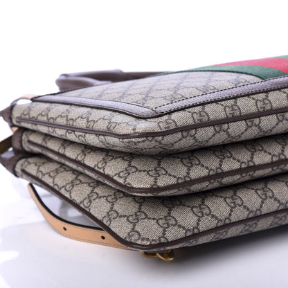 Gucci GG Supreme Monogram Web Ophidia Convertible Backpack Beige New Acero 7 of 9