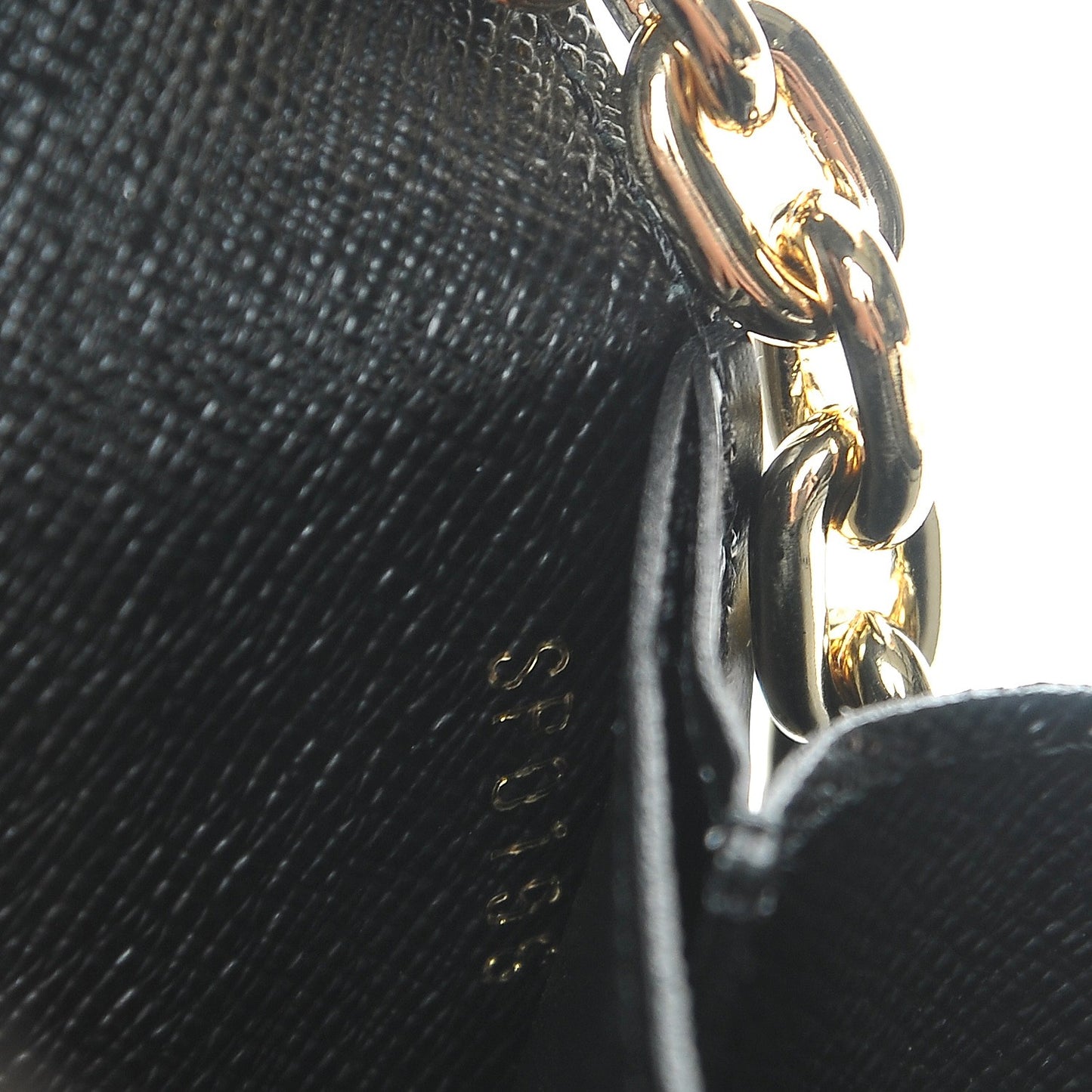 Epi Sequin Night Bird Twist Chain Wallet Black