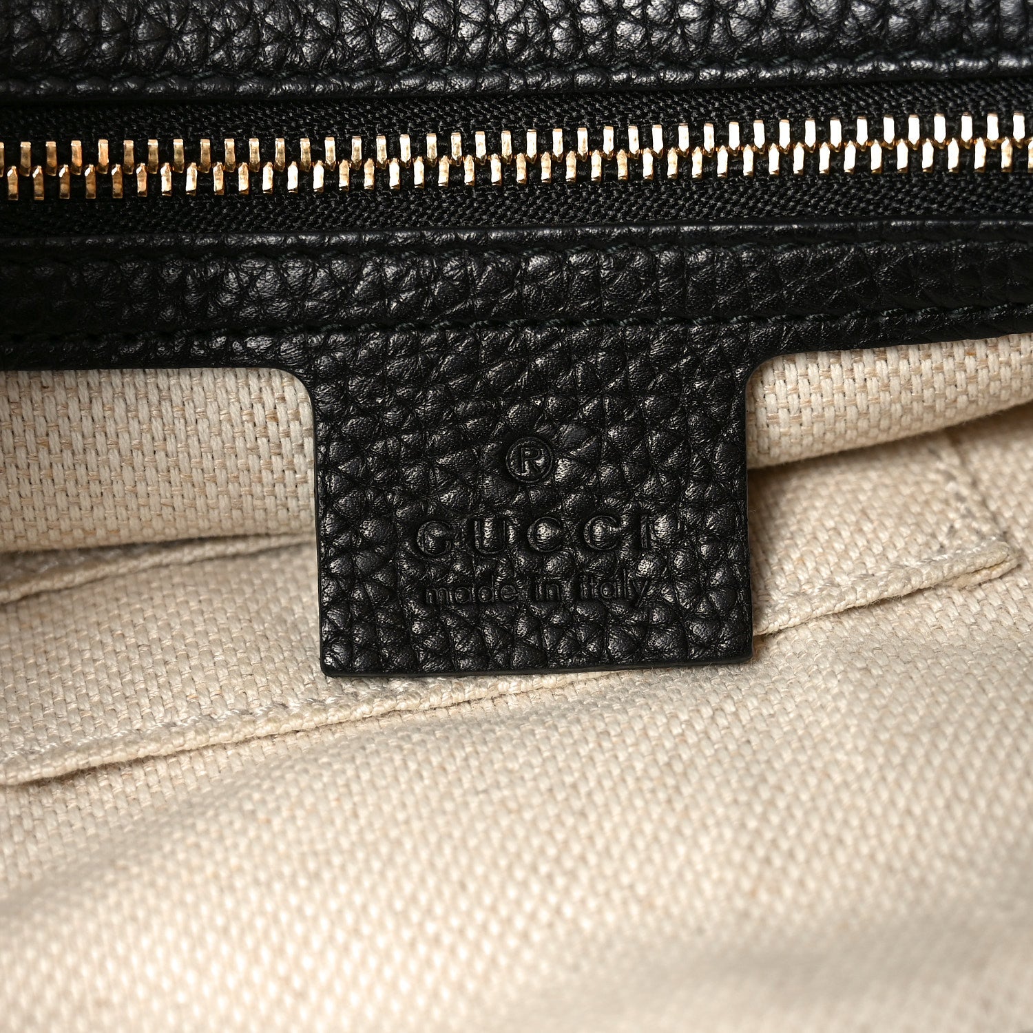 Gucci Pebbled Calfskin Medium Soho Chain Shoulder Bag Black 5 of 9
