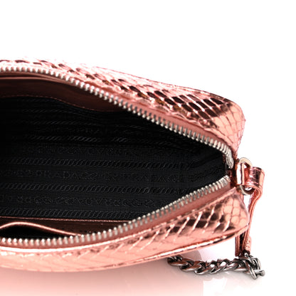 Prada Metallic Ayers Impunture Diagramme Crossbody Bag Antico Mordo 4 of 4