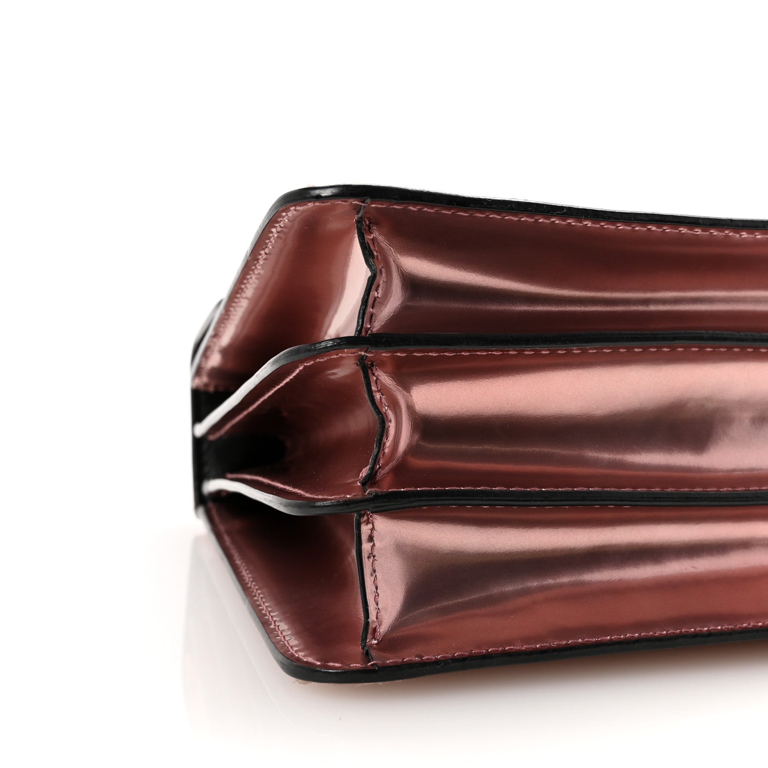 Bulgari Metallic Calfskin Serpenti Forever Top Handle Rose Quartz 8 of 9