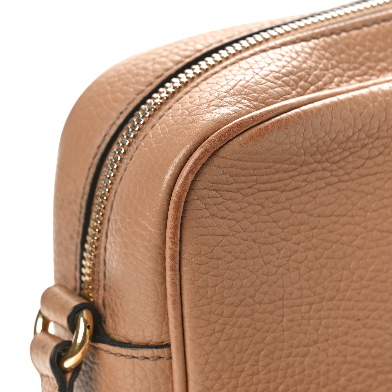 Gucci Pebbled Calfskin Small Soho Disco Bag Camelia 11 of 12