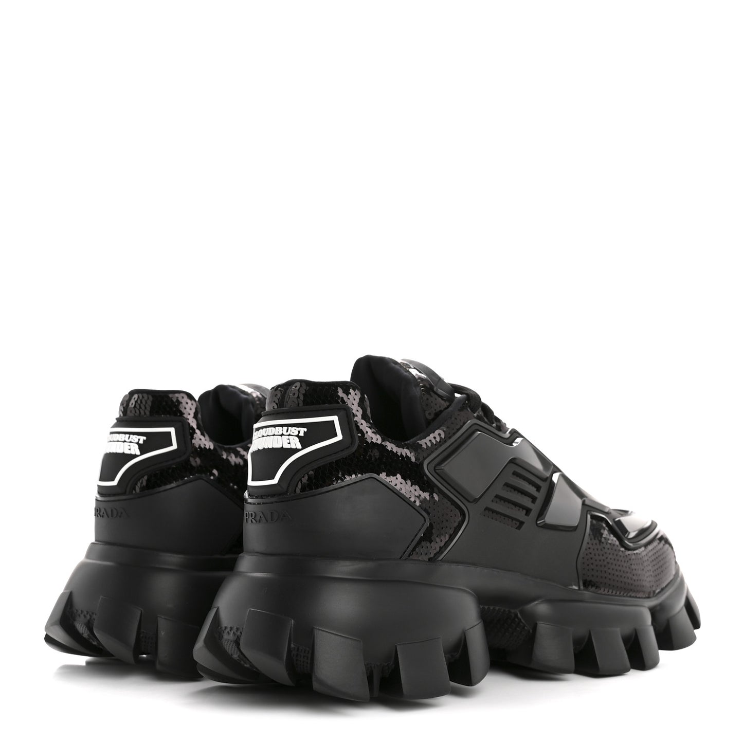 Sequin Cotton Rubber Mens Cloudbust Thunder Sneakers 9 Black