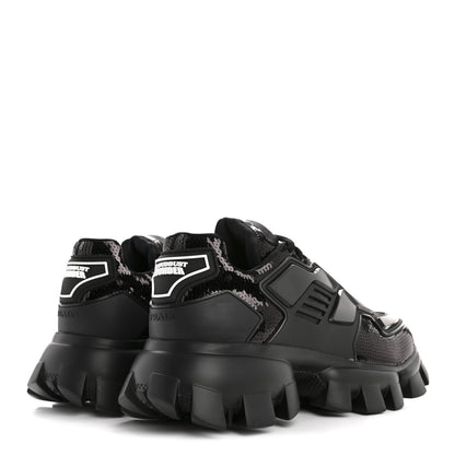Prada Sequin Cotton Rubber Mens Cloudbust Thunder Sneakers 9 Black 5 of 11