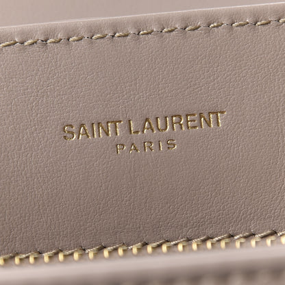 Saint Laurent Calfskin Y Quilted Monogram Small Loulou Chain Satchel Light Natural 8 of 9
