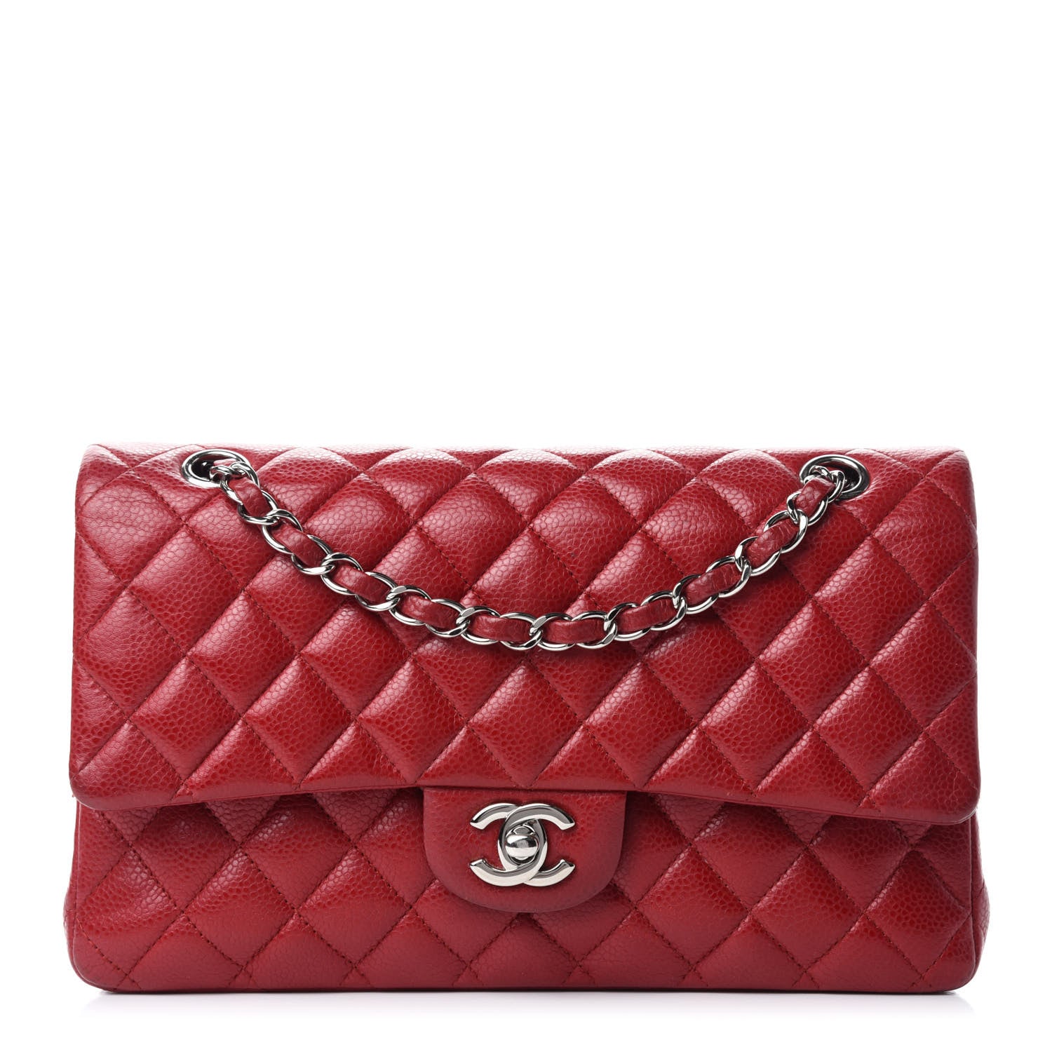 Chanel Caviar Quilted Medium Double Flap Red 1 of 13