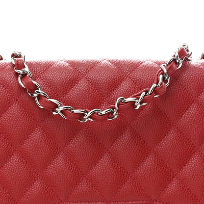 Chanel Caviar Quilted Jumbo Single Flap Red 8 of 11