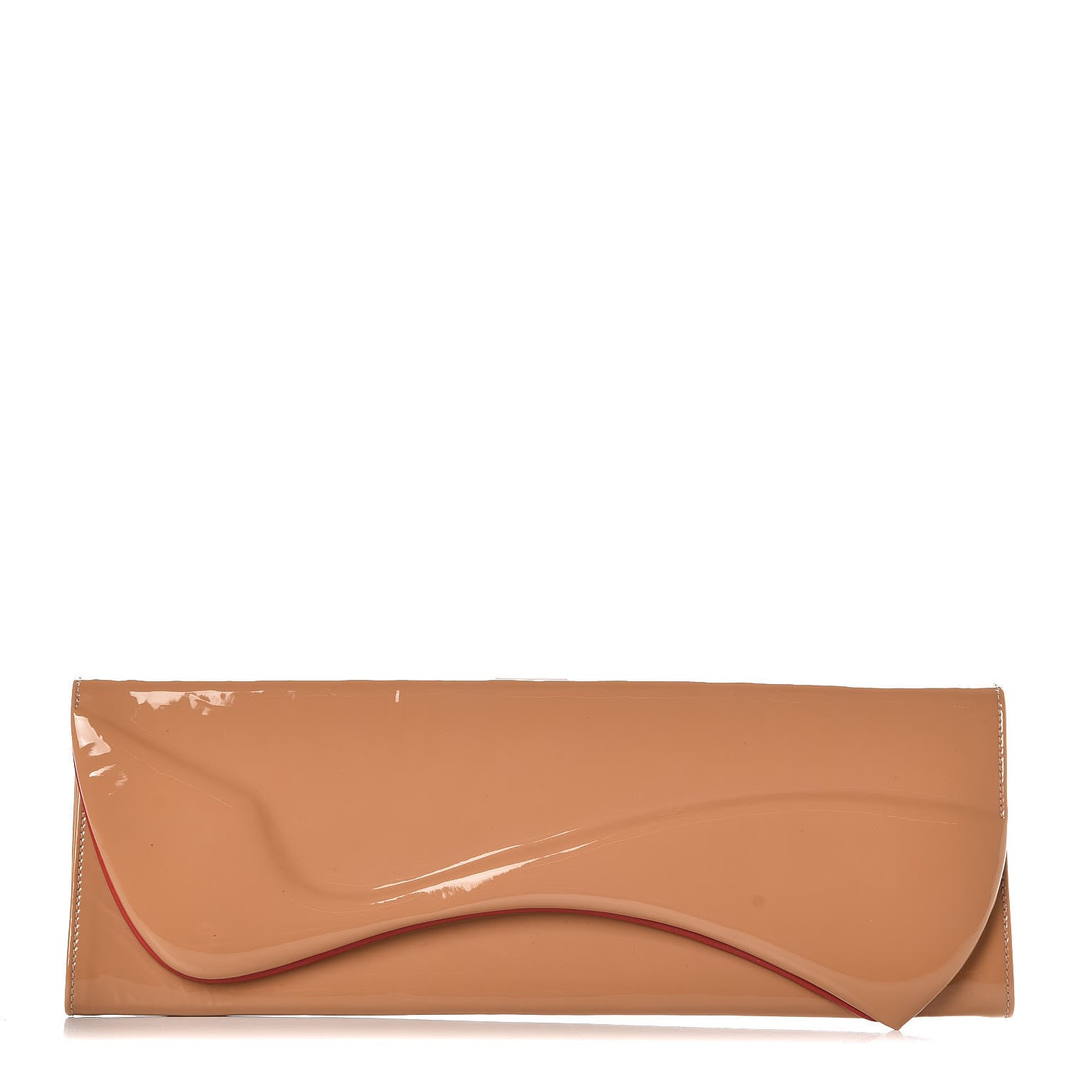 Christian Louboutin Patent Pigalle Clutch Nude 1 of 7