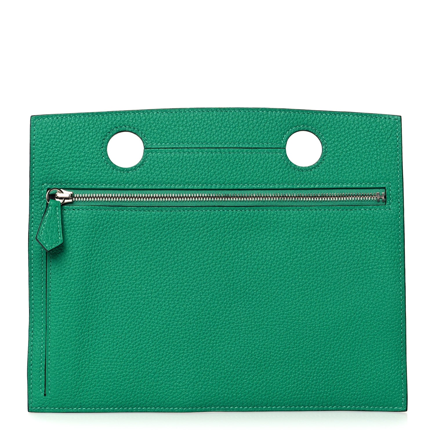 Hermes Togo Verso Backpocket Pouch 30 Menthe Indigo 1 of 7