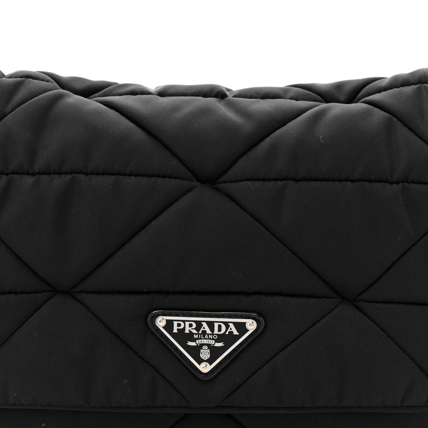 Prada Re-Nylon Quilted Padded Flap Shoulder Bag Black 7 of 12