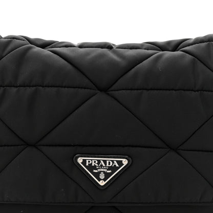 Prada Re-Nylon Quilted Padded Flap Shoulder Bag Black 7 of 12