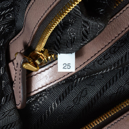Prada Glace Calf Zipper Tote Fumo Sfumato 8 of 9